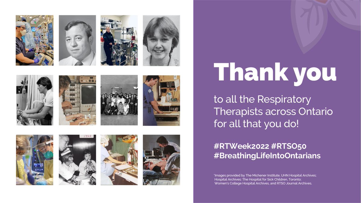 Happy Respiratory Therapy Week to all RRTs across Ontario!! #RTWeek2022 #RTSO50 #BreathingLifeIntoOntarians
