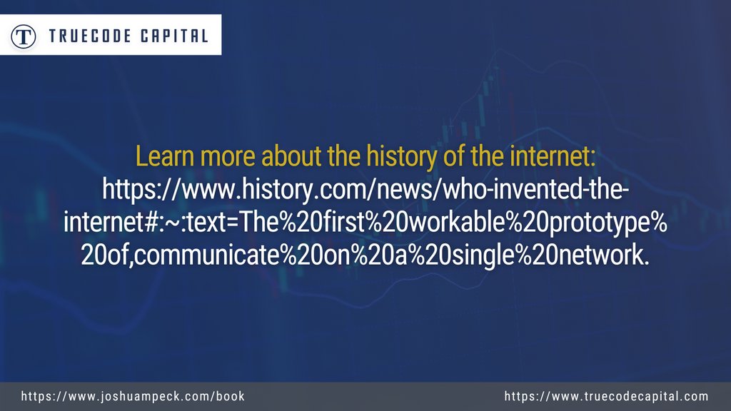 TrueCodeCapital's tweet photo. Learn more about the history of the internet: https://t.co/blvb93P9zM.

#online #security #cybersecurity #digital
#onlinemarketing #socialmedia #nationalinternetday #happyinterneting #internetday #truecode https://t.co/p8yycJ1R4l