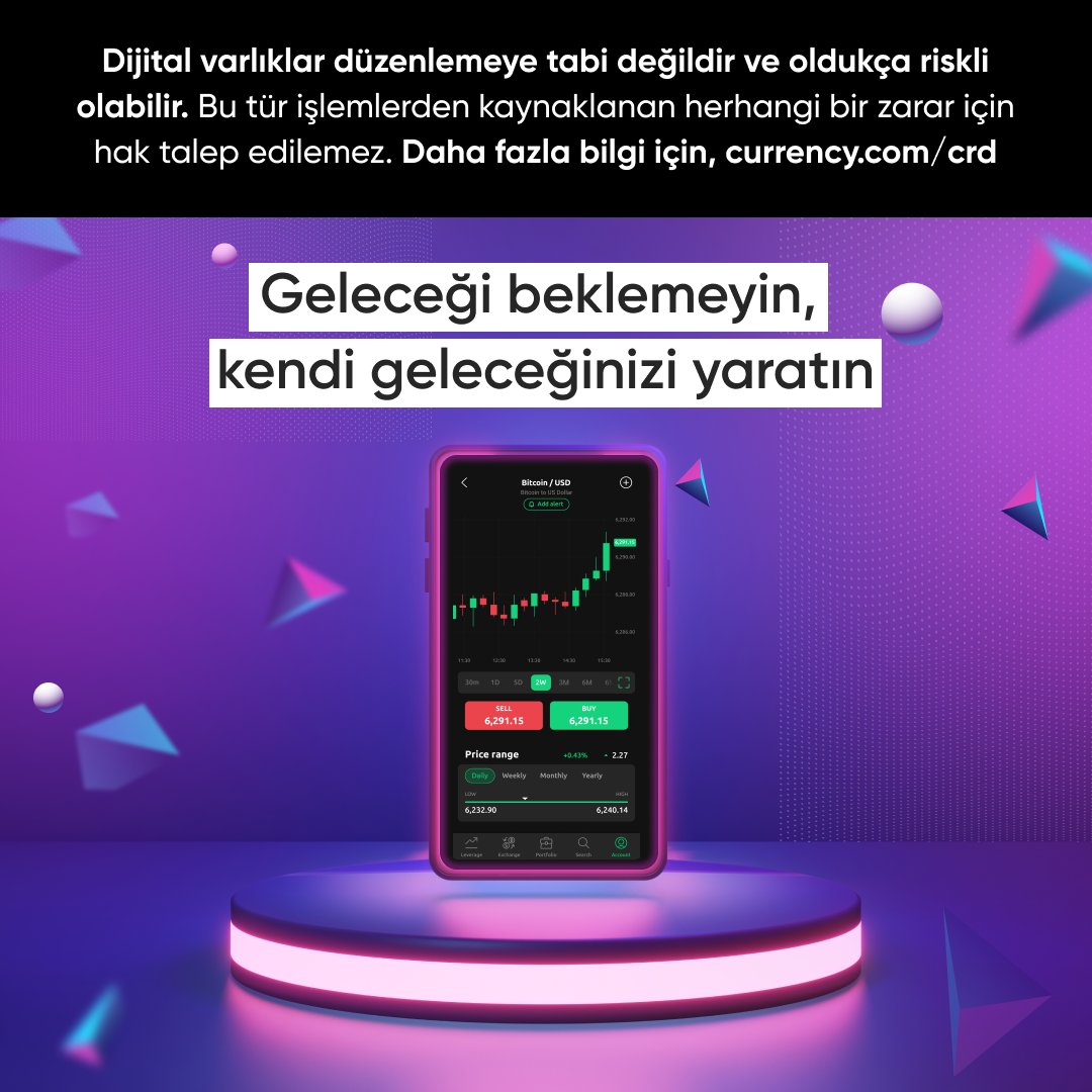 Currency.com'da değişimi kucaklayın, fırsatları yakalayın! 

Dijital varlıklar düzenlemeye tabi değildir ve oldukça riskli olabilir. Daha fazla bilgi için, currency.com/crd.

#Currencycom #Kriptopara #Altın #Bitcoin
