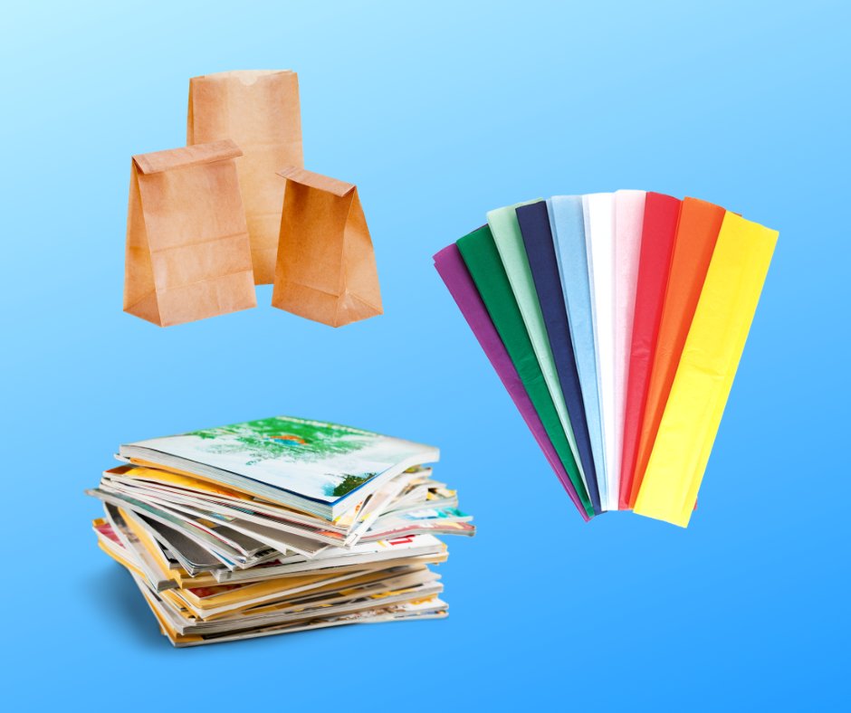 SimplyRecycleMB's tweet photo. #ThisToThat: paper is recycled into – you guessed it – more paper! This includes tissue paper, magazines, and paper bags. #SimplyRecycle https://t.co/PeGwUL1JZm