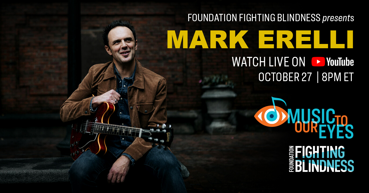 Foundation Fighting Blindness (@fightblindness) on Twitter photo Tomorrow night at 8 p.m. ET, singer/songwriter <a href="/MarkErelli/">Mark Erelli</a> will take the stage for the sixth installment of our livestream music series, Music to Our Eyes! This exclusive performance and conversation will premiere on the Foundation's YouTube page. youtu.be/GnnDqYb0jG8 Tomorrow night at 8 p.m. ET, singer/songwriter <a href="/MarkErelli/">Mark Erelli</a> will take the stage for the sixth installment of our livestream music series, Music to Our Eyes! This exclusive performance and conversation will premiere on the Foundation's YouTube page. youtu.be/GnnDqYb0jG8