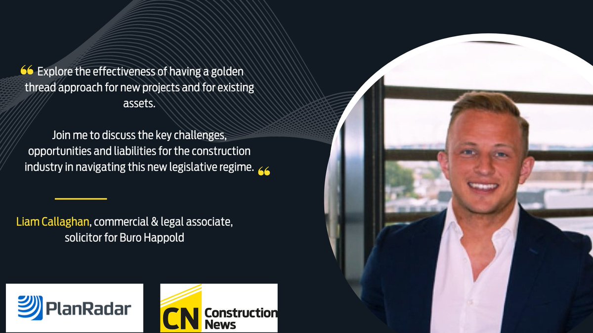 Exclusive webinar | Weaving the ‘golden thread’ into your projects Explore the effectiveness of technology and decision-making for construction projects with Liam Callaghan @burohappold here bit.ly/3ylOtSK #constructionindustry #constructionnews #buildingsafety