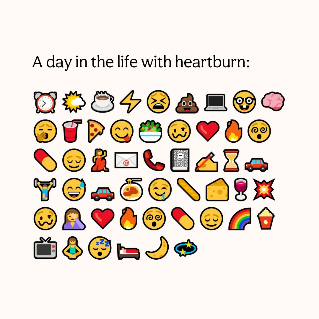 You know it if you live it. Tell us your #heartburn story using just emojis 👀