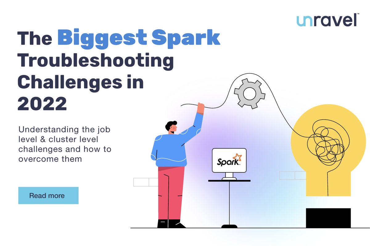 unraveldata's tweet image. Top 10 challenges when troubleshooting Spark--at the job and cluster level, on-prem or in the cloud.

Read our blog - unraveldata.net/3yCBSdX 

#sparkapplications #spark #unraveldata #dataops #application #sparkchallenges #sparktroubleshooting #sparkapps #cloudoptimization