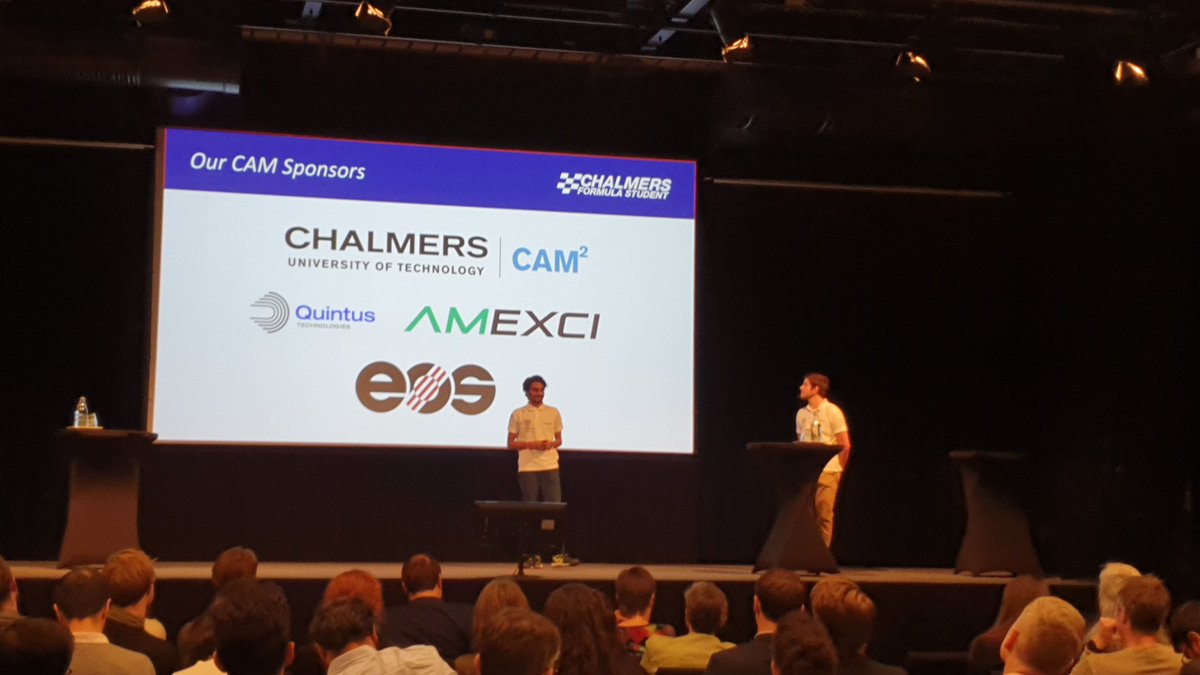 ChalmersFormula's tweet image. It was our pleasure to be part of CAM2 seminar on 24th October 2022 to celebrate 5 years of CAM2, and present Hilbert  ( CFS22 car ).
@chalmersuniv
 #CAM2 #Chalmers #ChalmersUniversity #formulaStudent #AdditiveManufacturing #ChalmersFormulaStudent #CFS23