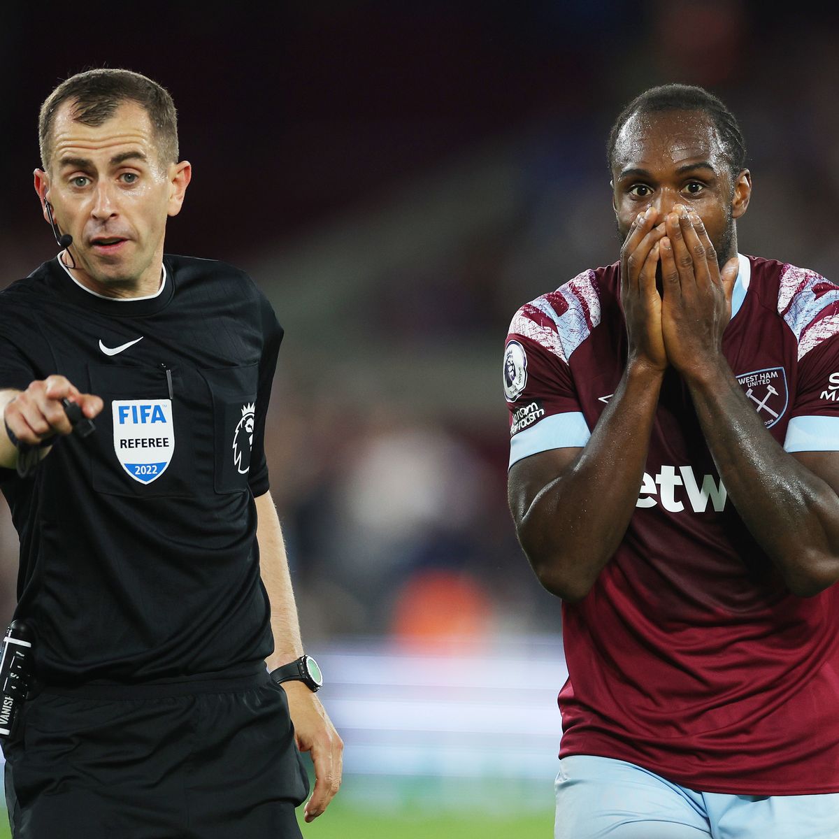 WhistleAcademy's tweet photo. ⚒️ West Ham's Michail Antonio says #VAR has "made refereeing worse" as #referees now have "something to fall back on."

❓ What do you think? https://t.co/fA9vMfogys