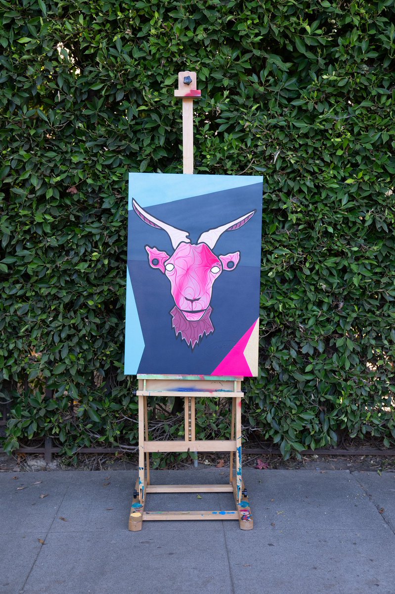 Johnborn_'s tweet photo. I current have these original hand painted GOAT canvas for sale. DM or email me to inquire. #johnborn https://t.co/OOyqj0aUpx