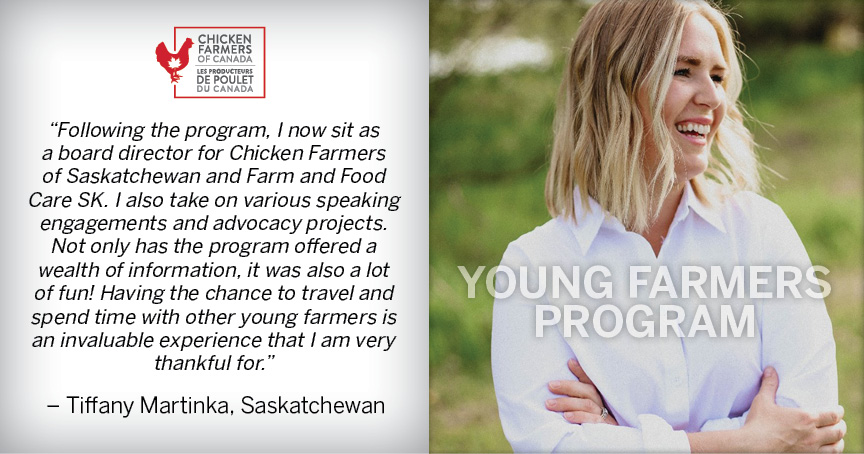 The CFC Young Farmers Program will give farmers the tools and training to continue growing in the sector, with the long-term goal of having them play a larger role in governing and promoting chicken farming in Canada. Apply today! 
chickenfarmers.ca/young-farmers-…