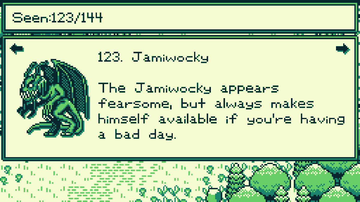 EdgeOfAllegoria's tweet photo. Bestiary entry 123/144 - Jamiwocky

Wishlist The Edge of Allegoria on Steam
https://t.co/qvU8X594Ez
#indiedev #pixelart #rpg https://t.co/50n9hw08XS
