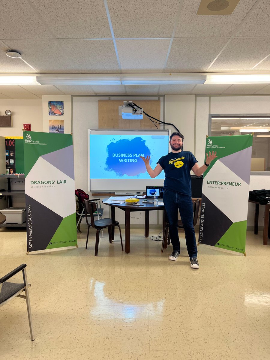 Skills_NL's tweet photo. Thank you to Queen Elizabeth Regional High School for hosting us for 3 back-to-back Dragon's Lairs! Congrats to the winning teams for their creative and unique business pitches!

@YouthVentures 
@CBDCNL 
@ACOACanada 
@NLESDCA https://t.co/4FfCfFY1UV