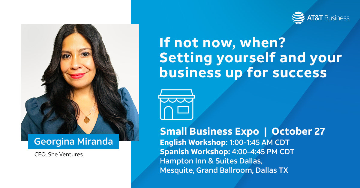 Are you ready to finish the year strong and put your inspiration into action? Join <a href="/ATT/">AT&T</a> Business influencer and #smallbiz expert <a href="/Georgina/">Fleur Georgina</a> Miranda at <a href="/Small/">Everett Coleman</a> Business Expo Dallas for timely advice on critical topics!
Visit our booth #507 thesmallbusinessexpo.com/city/dallas/ #AttEmployee