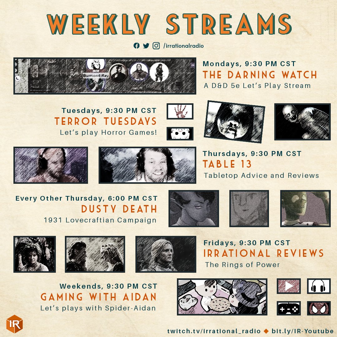 IrrationalRadio's tweet photo. Join our talented Irrational Radio
streamers every week this month of November as they
bring you hours of fun entertainment.

https://t.co/A5SbD6CNNz
https://t.co/pxjw6TVEsR

https://t.co/svfEoRwQO3 https://t.co/MwHtblke0Q