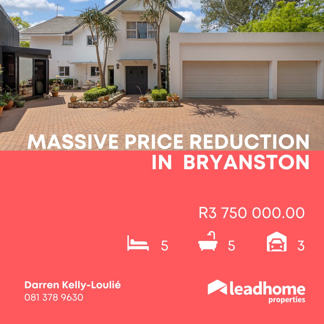 deeksdaz's tweet photo. MASSIVE PRICE REUDCTION! 

BEAUTIFUL...MAJESTIC...SIGNATURE HOME FOR THE DISCERNING FEW!

https://t.co/6bjRQsbrcG

#agentofleadhome #forsale #petervale #sandton #johannesburg #bryanston #southafrica #callme  #home #estateagent #realestate #house  #buy #sell #makeanoffer #home https://t.co/Nu84ol3xuC