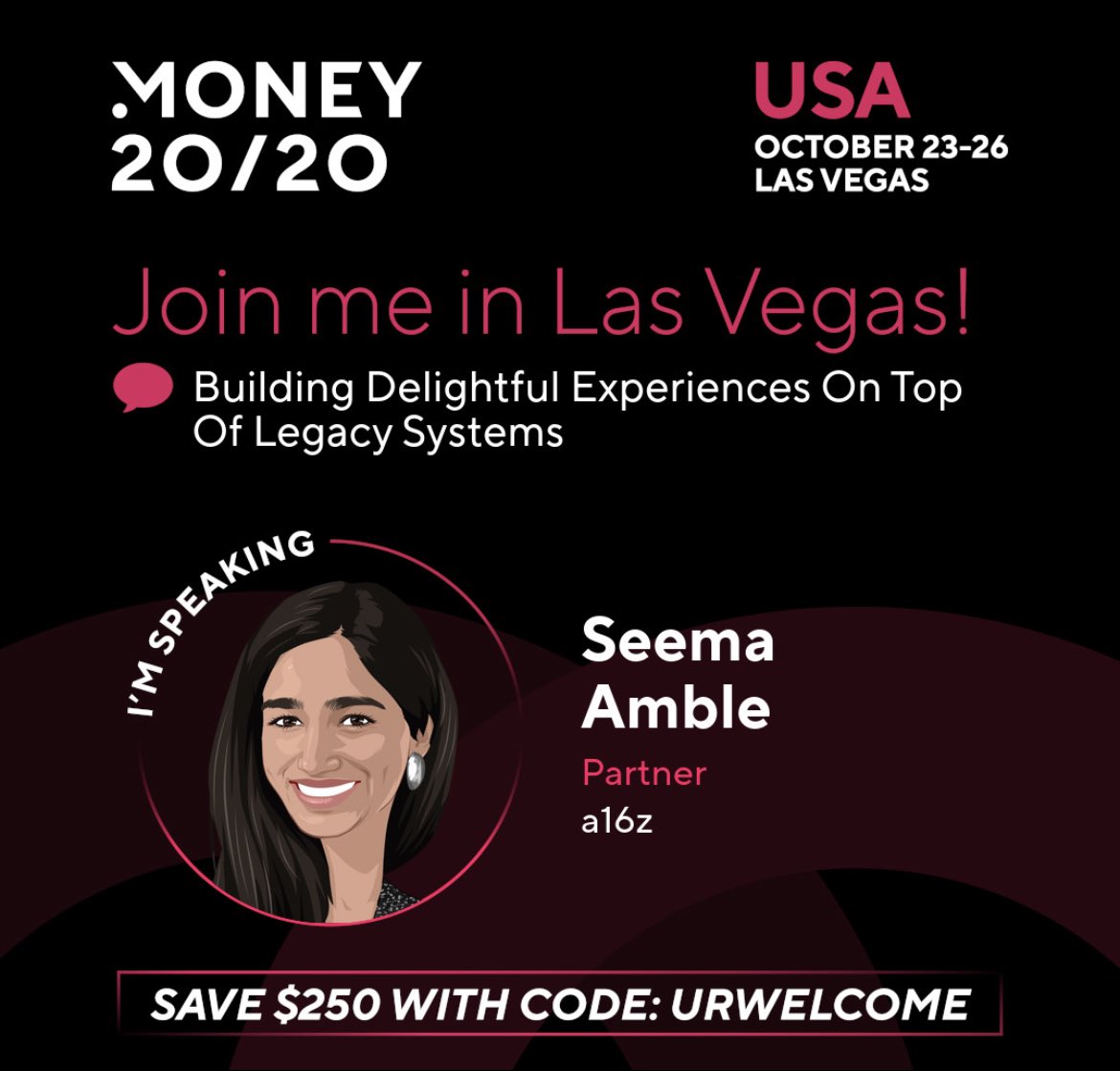 good morning #Money2020! ☀️

today at 10:35am on the main stage - come hear me, <a href="/Wayne/">wayne chang</a>, and <a href="/badeen/">Jonathan Badeen</a> talk about building *delightful* product, particularly for the CFO stack!