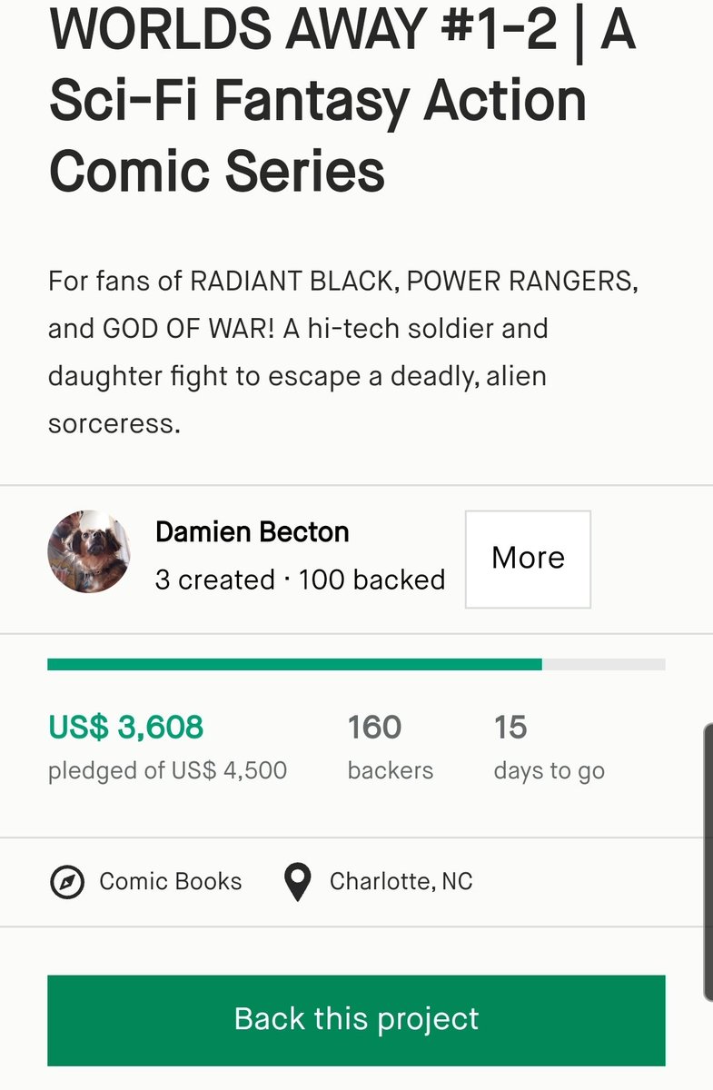 WORLDS AWAY 🪐🌌 broke $3600 and 160 backers! Let's keep the momentum going! Thank you all for the support❤