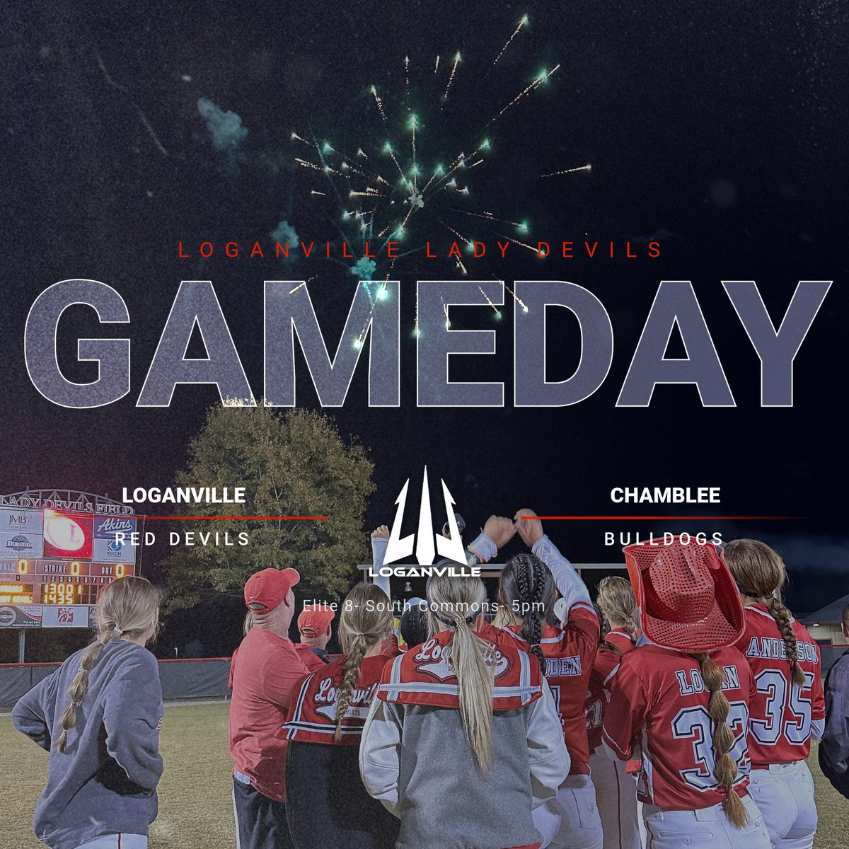 lhsladydevils1's tweet photo. The quest for the ‘ship has begun!!! Game 1 of the Elite 8 is at 5pm in the stadium! Red Devil family, let’s roll deep!!! #forksup #runninwiththedevils #trophychasin https://t.co/WrhW3jrnHm