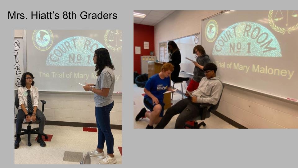 NCMS_STEM's tweet photo. Students in Mrs. Hiatt's ELA class held a Mock Trial for Mary Maloney, the lead character in Roald Dahl’s “Lamb to the Slaughter". https://t.co/JDRMvvIjY9