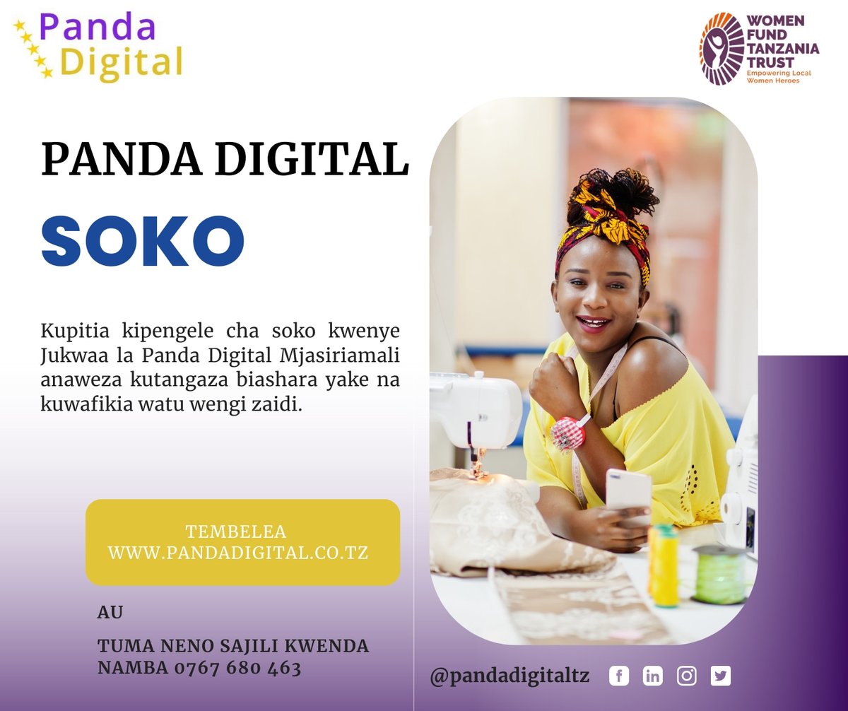 Pandadigitaltz's tweet photo. Je unafahamu kuwa ukitumia majukwaa ya Panda Digital Unaweza kutangaza biashara yako na ikawafikia watumiaji wote wa jukwaa letuπ
Anza kutumia sasa kwa kutembelea https://t.co/OvadWJLSag au tuma neno SAJILI kwenda namba 0767 680 463
#jiongezekidigitali #ujuzibiladata https://t.co/ho6xbRkJZK
