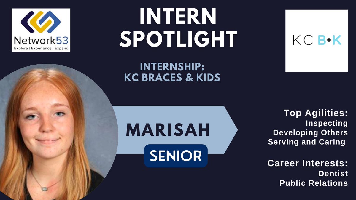 LNEagles_CarNav's tweet photo. #InternSpotlights!
Clara is exploring #veterinarymedicine while Marisah is learning #dentistry and #orthodontics. Big thanks to #ClaycomoAnimalHospital and #KCBraces+Kids for their partnership with #Network53!
#professionals @LPStheadvance #plus1 @DeBruceFound #realworld https://t.co/HjhmDq2zUE