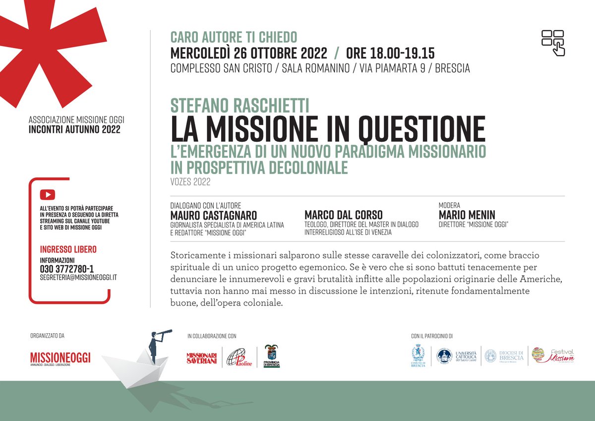 La missione in questione / L’emergenza di un nuovo paradigma missionario in prospettiva decoloniale saveriani.it/missioneoggi/v…