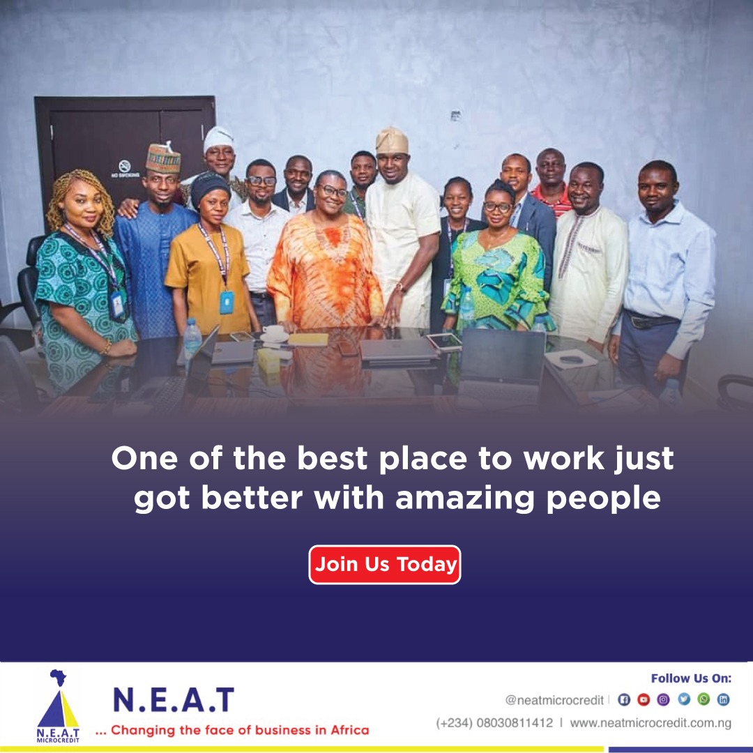 Neatmicrocred's tweet photo. #NEAT #NEATMcrocredit #CSR #Business #Africa #AmazingWorkplace https://t.co/R1bTGe5kpa