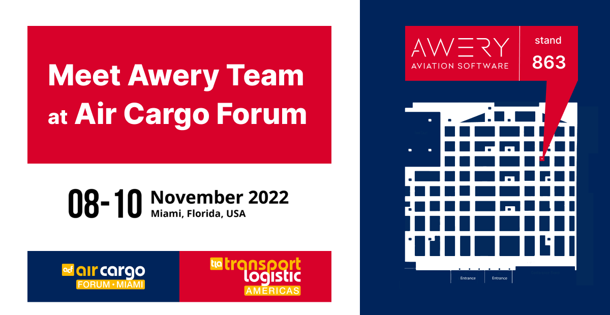 AweryAero's tweet photo. Awery team participates the TIACA Air Cargo Forum, Nov 08-10, 2022 in Miami.
Come and find us at Booth 863.
#aircargoforumMiami #ACF22 #aircargo #awery #aweryerp #cargobooking #aviationsoftware #digitalization https://t.co/LRxrYfUkhK
