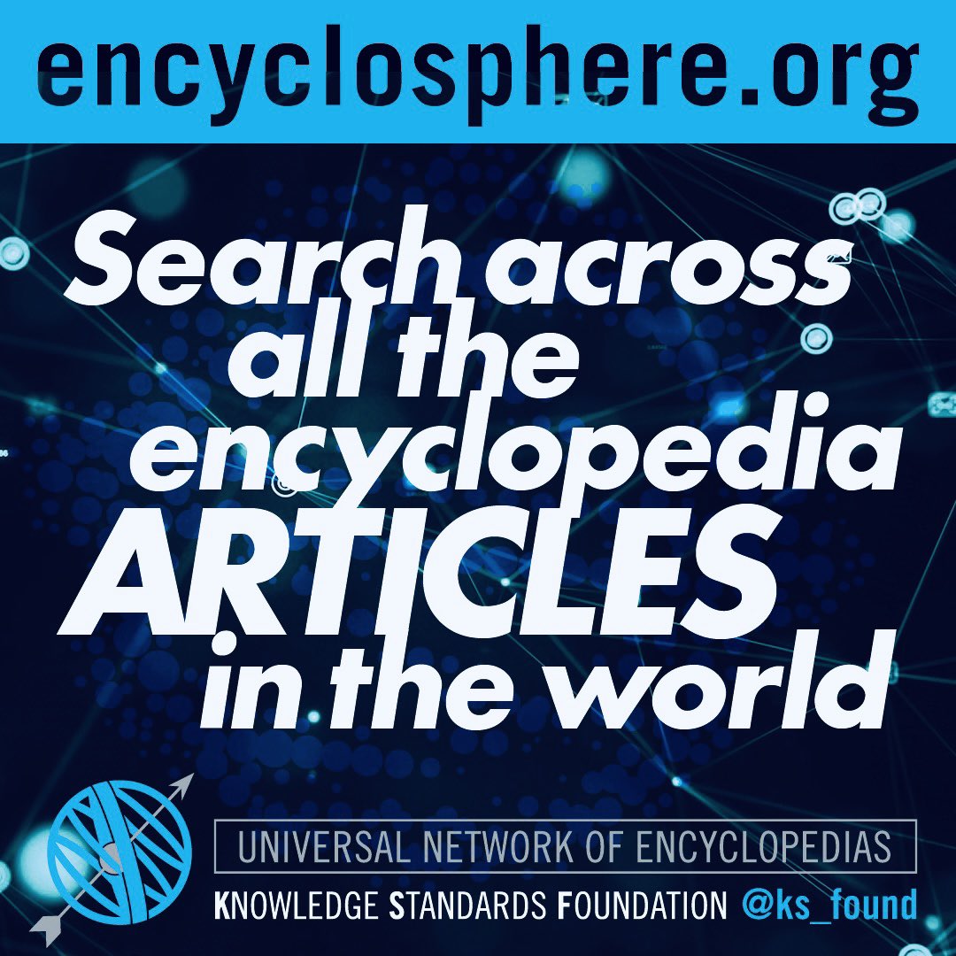 ks_found's tweet image. Tired of curated, filtered, algorithmically regurgitated searches?

👇👇
@ks_found where you control the search, the sources &amp;amp; can easily access nearly one million articles (and counting) with deep content, across a universal network of encyclopedias

#decentralizedknowledge