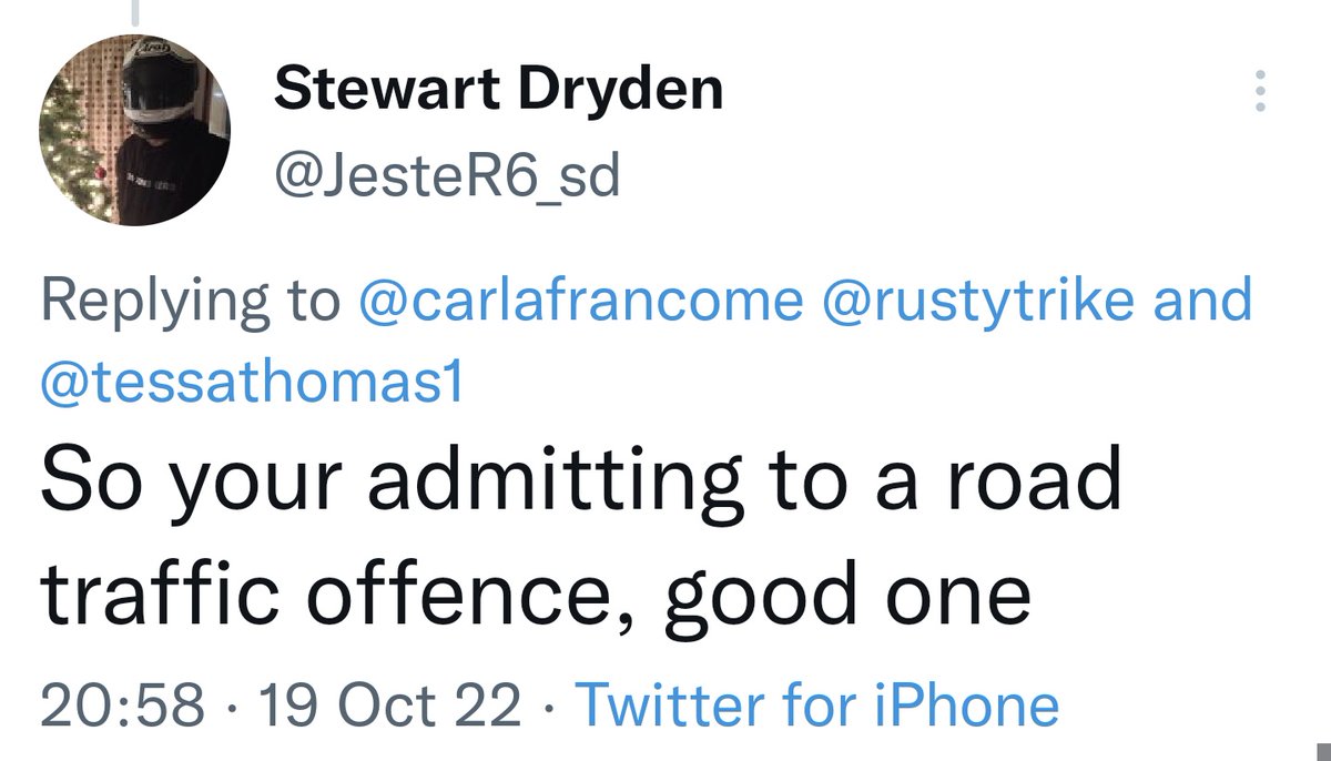 CyclingLobby's tweet photo. @JesteR6_sd @carlafrancome @rustytrike @tessathomas1 It's not "your" it's "you're" which is a contraction of "you are".

Your grammar is rubbish and your opinions are too. https://t.co/XMSXBMTFCT