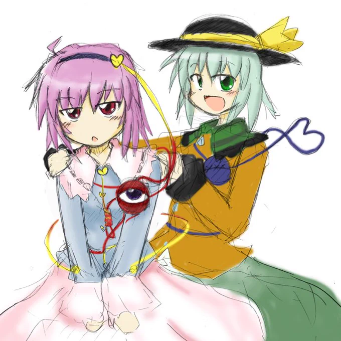 15年ぐらい前の絵って言ったら何があった頃かなってpixiv漁って見たけどログの最後が2009年だったのでその辺の、この頃に色塗りを始めたはいいけど何がどうやってどうすんの??って言いながらSAIとフォトショを行ったり来たりしていた 