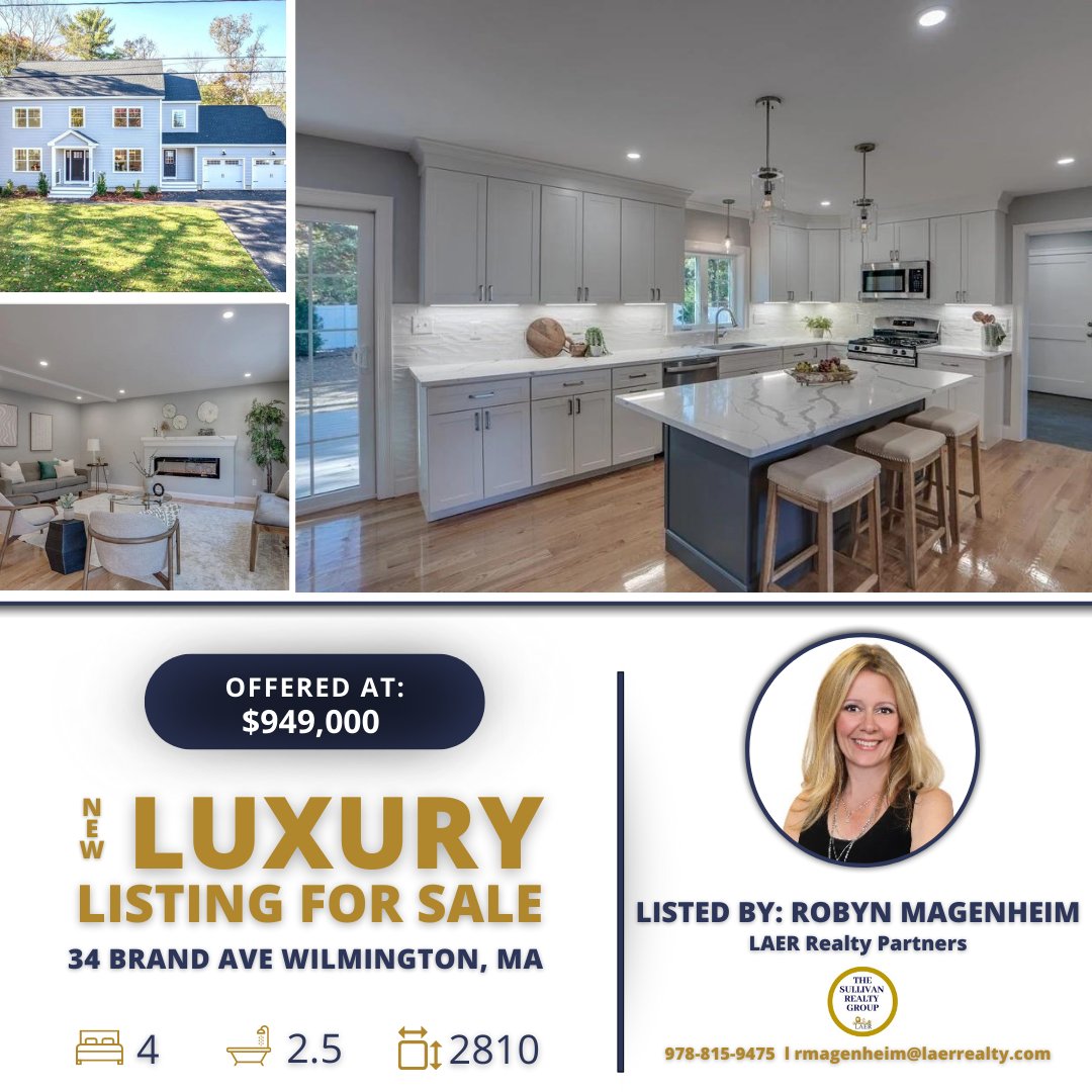 LAERRealty's tweet photo. ✨LAER Luxury Listing✨
Amazing opportunity to own NEW CONSTRUCTION on a dead end street a short walk to the public beach & park at beautiful Silver Lake, #justlisted in Wilmington, MA!
📞Contact Robyn Magenheim for more info! 🦁
#LAERRealty #luxurylisting #housegoals https://t.co/NOFO6OtDnc