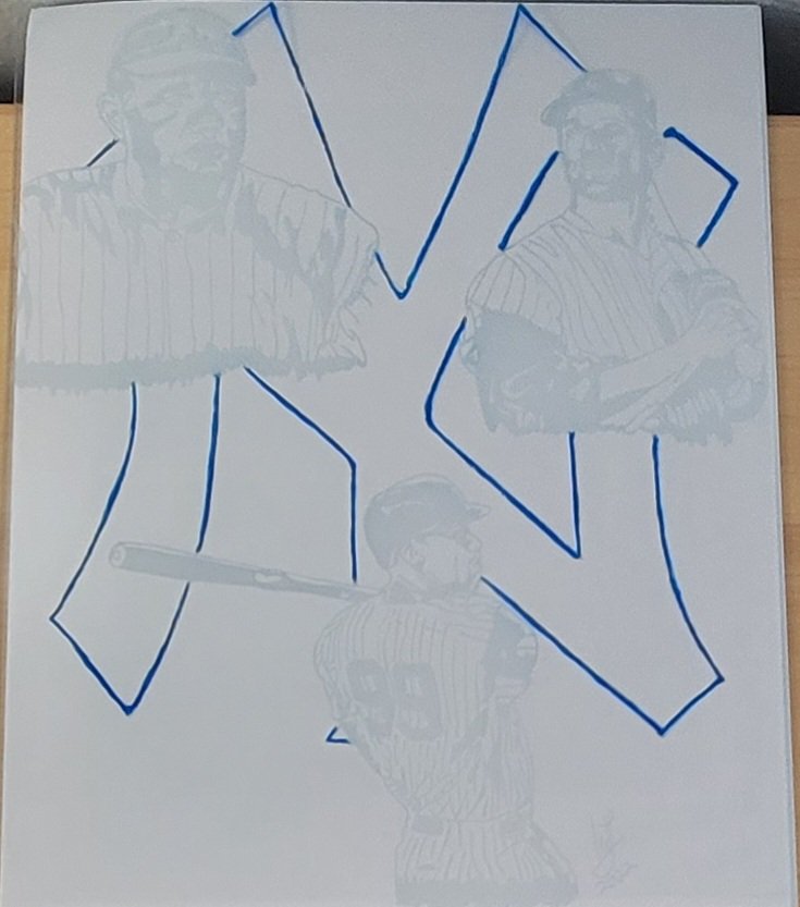 disciple1028's tweet photo. @boriqua0722 @DawnDiamondHand @AmandaMarquesP9
just finished this one of the best of the Yankees. babe (60) Roger (61) and Aaron (62). freehand etch on a 11"x14" glass. one of a kind. has glow in the dark paint on the logo so at night it lights up. #Yankees #glassart #etchart https://t.co/AGWclJ2hP7