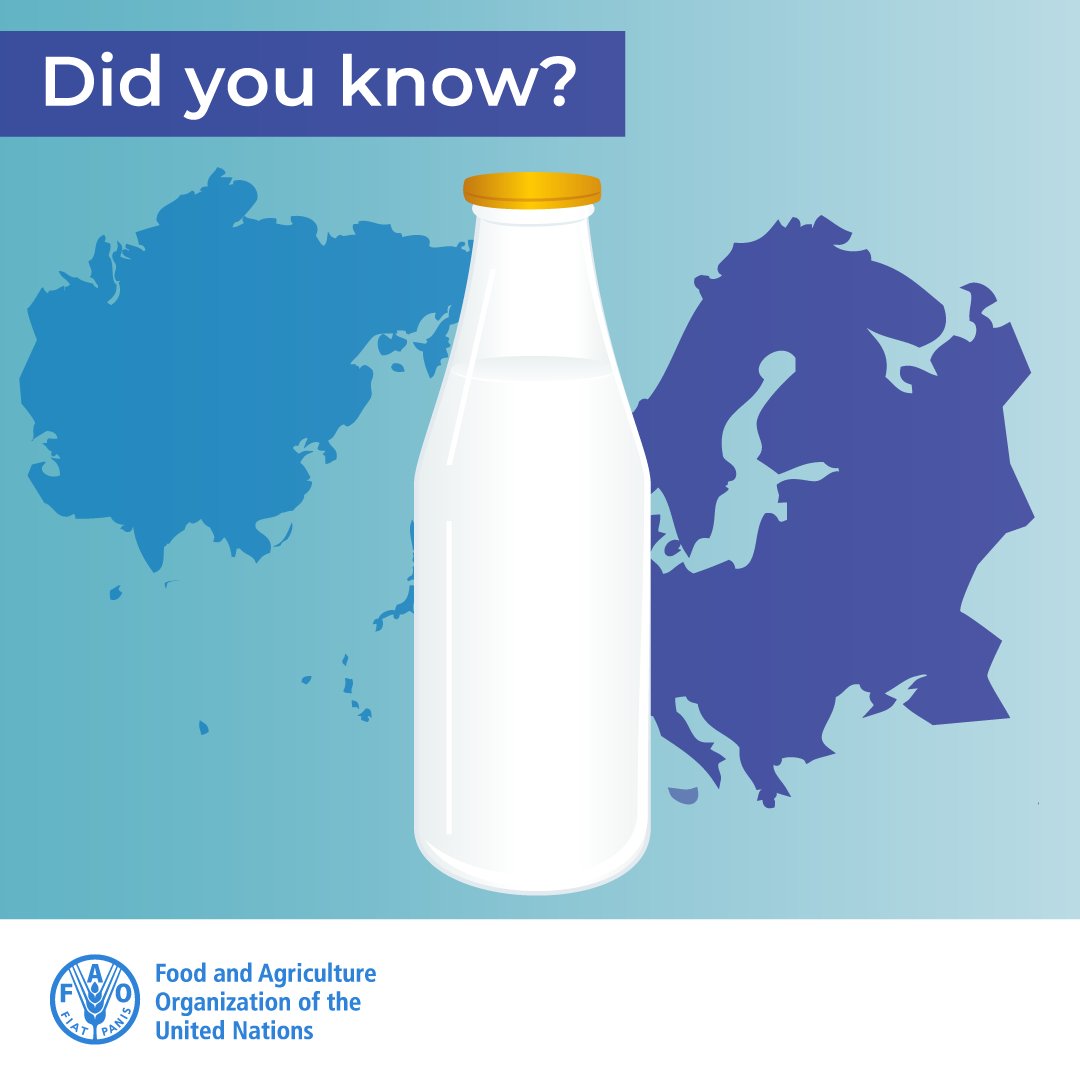 #DYK | Per capita milk supply is > 150 kg/capita/year in Europe and < 30 kg/capita/year in most of East and Southeast Asia For more interesting facts, check this 👇 bit.ly/3Cn3K8w