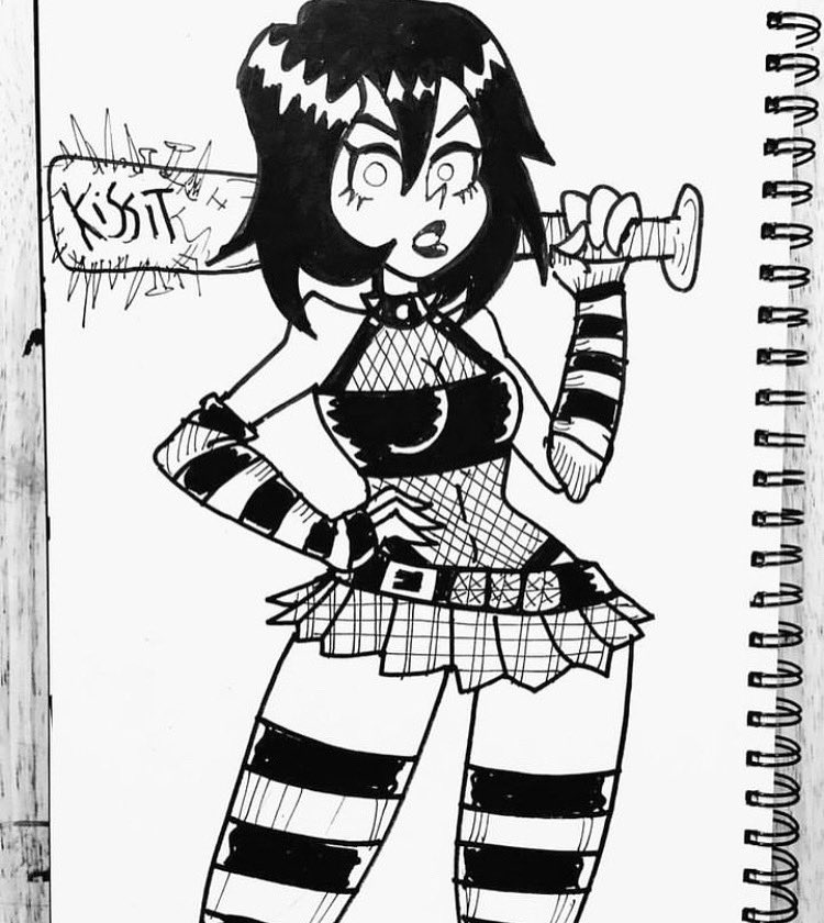 #wcw Cassie Hack (Hack/Slash) marker sketch…  #cassiehack #hackslash #comics #horror #edbot5000 #eb5k #sketchbook #comicbookcrush #womancrushwednesday #halloween #spookyseason