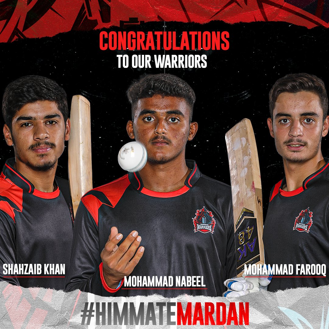 Our warriors, Muhammad Farooq, Muhammad Nabeel and Shahzaib Khan get selected in Pakistan U19 team for the Bangladesh U19 tour of Pakistan. May the #HimmateMardan be with you! Read more ➡️ pcb.com.pk/press-release-… #PJL | #Next11 | #PakistanFutureStars