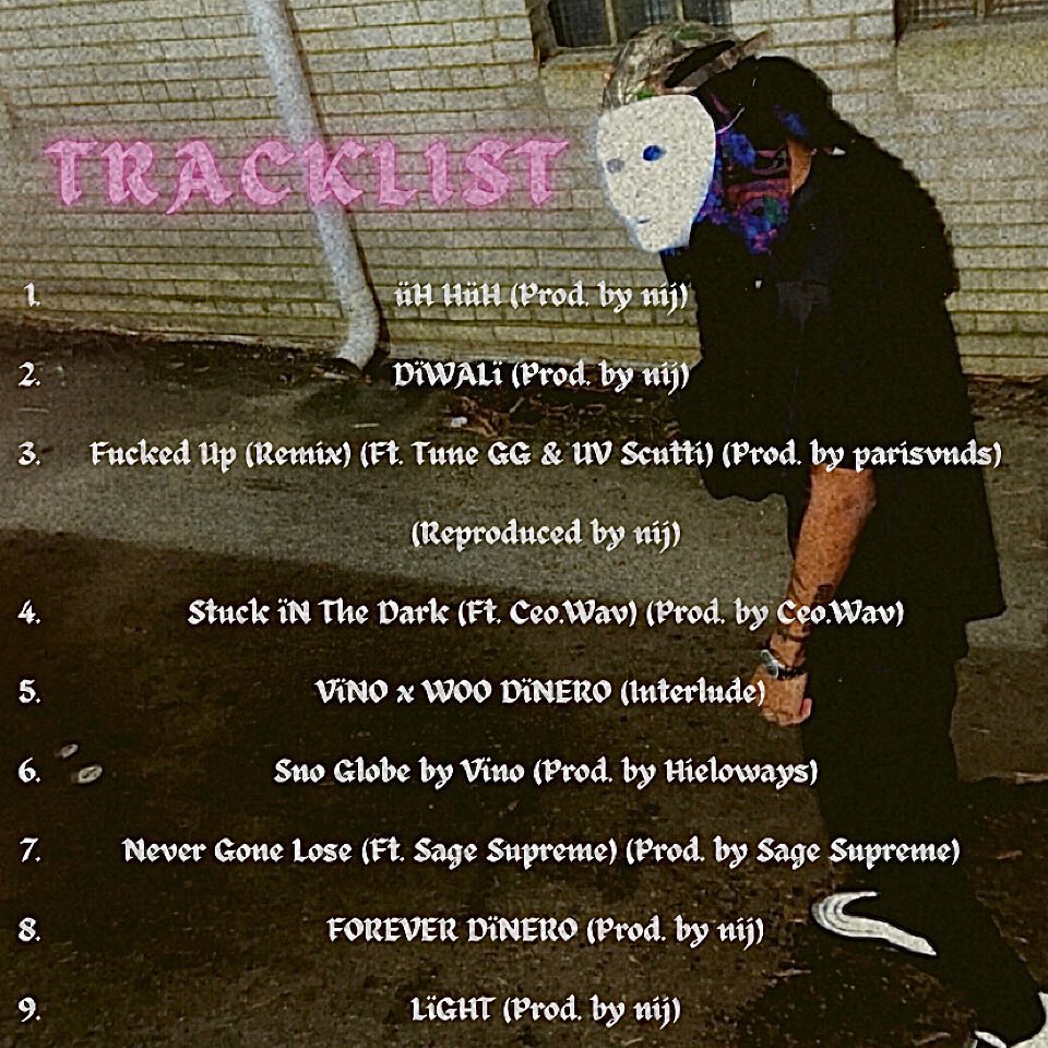 wooosaaaah's tweet photo. "ii" ALBUM COVER &amp; TRACKLIST 
Drops Friday @ 12AM ! 💫🌊
Special guests 
@canteveroutdo 
@SageSupr3me 
@1TuneGG 
@SkiMaskScutti 
&amp; My boy VïNO ! https://t.co/dy3v3929pp