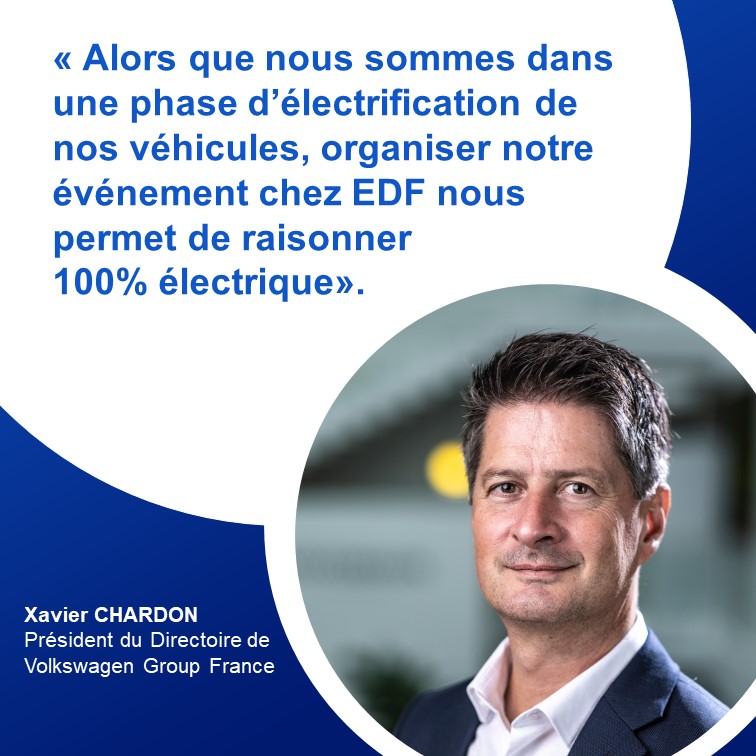 EDF_Solutions's tweet photo. 🚗 @vw_france vient nous présenter son #IDBuzz à l'#EDFLab ! On est forcément fans🤩!

L'occasion pour #Volkswagen de raisonner 100% #électrique et pour EDF de montrer tout son savoir-faire pour la recharge : à domicile (@IZIbyEDF), en entreprise ou en voyage (@Izivia).

#DLDja https://t.co/xtT4kafWLU