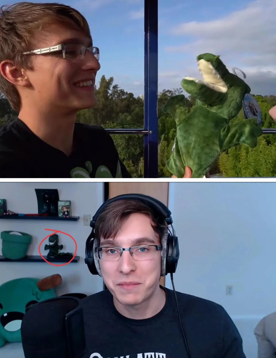 Dragonlily200's tweet photo. I never noticed #Slimecicle still has the little Alligator puppet he got from the zoo for #CallMeCarson’s challenge! https://t.co/JCaPW8mX34