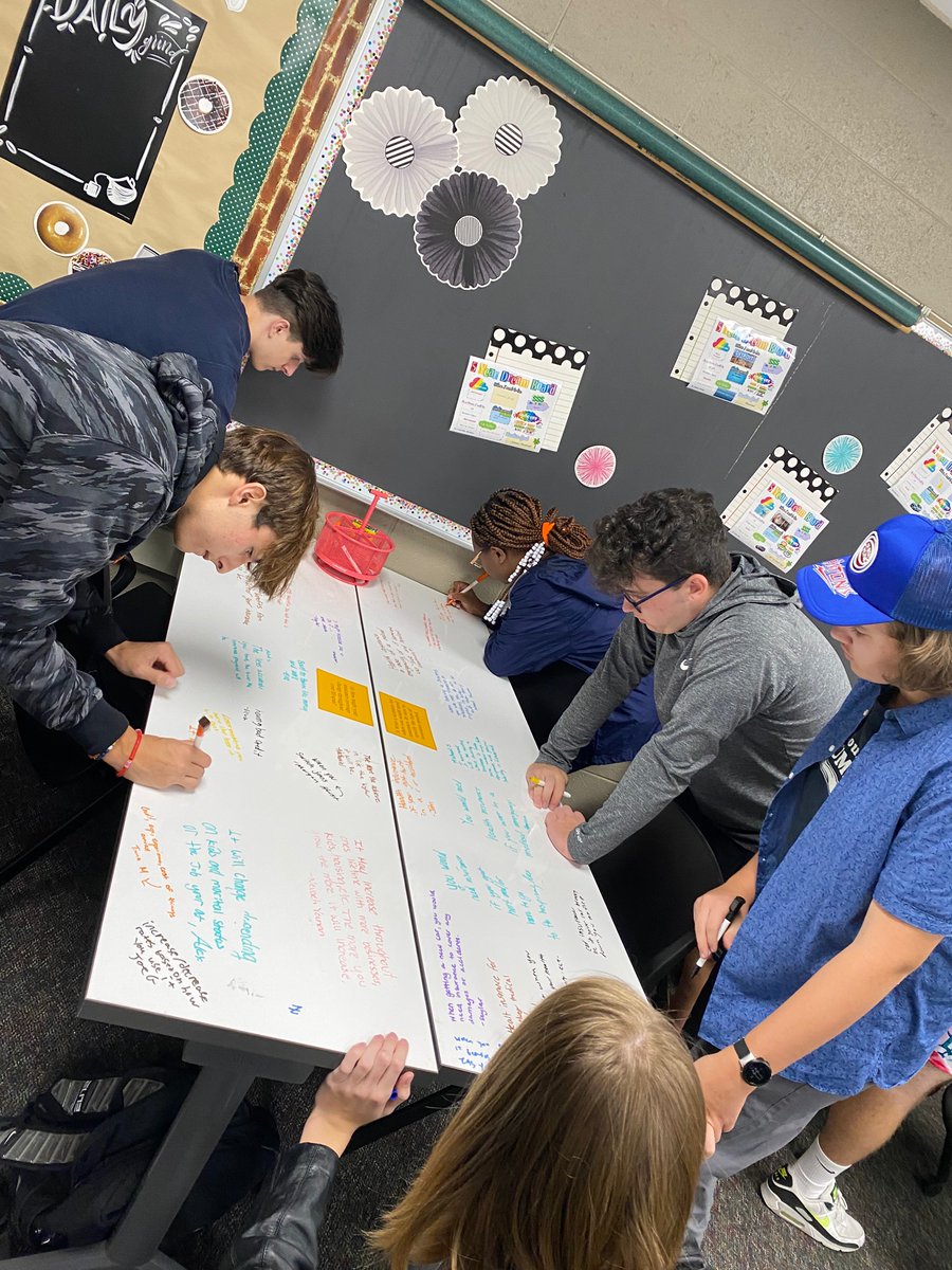 FraserFinance's tweet image. Loving our new furniture and testing out our white board tables for our lesson opener today #CTElearning #insuranceinsight #financialsmart