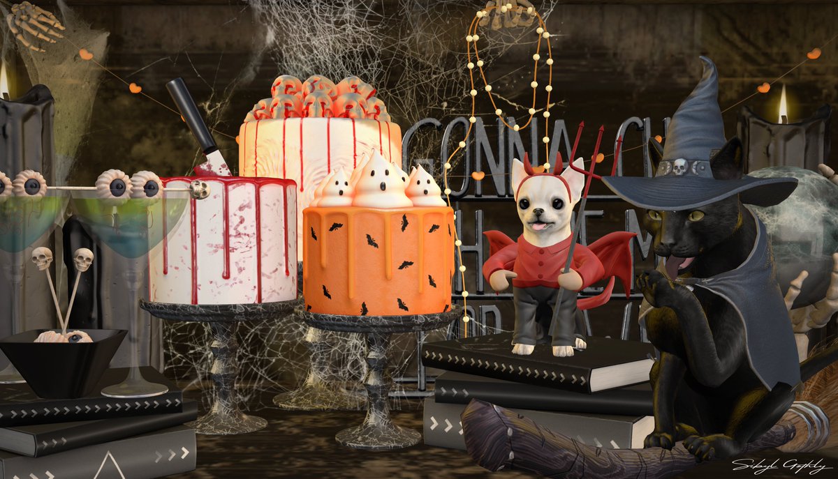 BBybyl's tweet photo. Spooky cakes
โณ๐๐๐๐๐๐:https://t.co/HkQsAmgoq3
โณ๐๐๐:https://t.co/IjiyaoiuGz
โฅ @RezzRoom โฅ ::::ChicChica:::: โฅ Merak - SL Furniture and Decor โฅ Lagomsl โฅ
#SecondLife #secondlifefood #secondlifeanimals https://t.co/97YQ3083BR