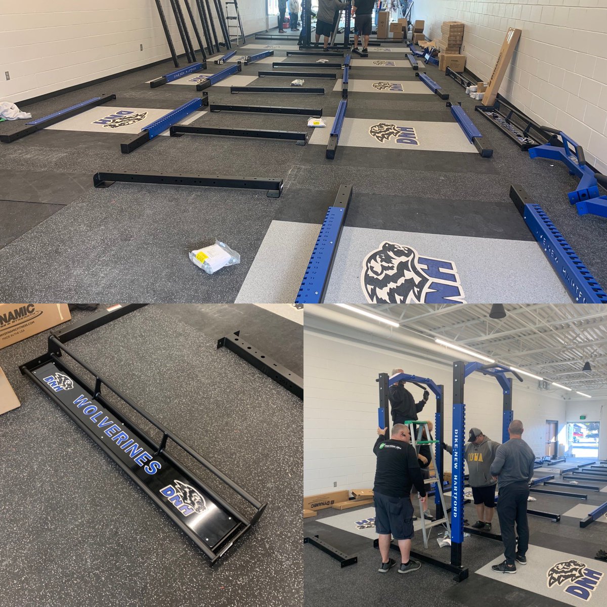 DNHSUPT's tweet photo. DNH HS weight room equipment installed today! #rollblue #MomentsThatMatter https://t.co/A0vGQuVJzX