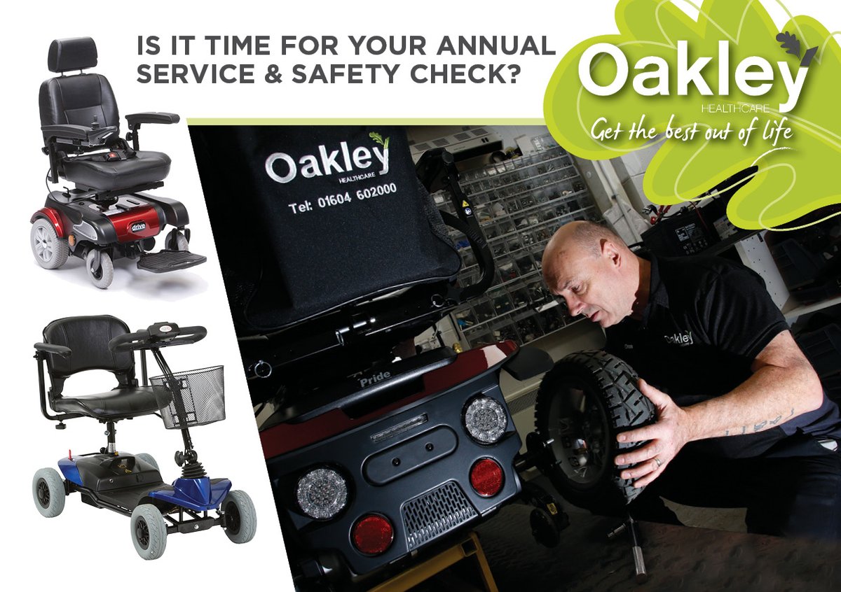 OakleyHealth's tweet photo. DON'T GET STRANDED!
Mobility scooters, wheelchairs or power-chairs should be serviced annually for safety checks &amp; to make sure they are running smoothly.
BOOK NOW: 01604 602000
#Northampton #Mobility #Servicing #Maintenance #Repairs #ElderlyCare #Health #Healthcare #Technician https://t.co/kuuAbIFvdm