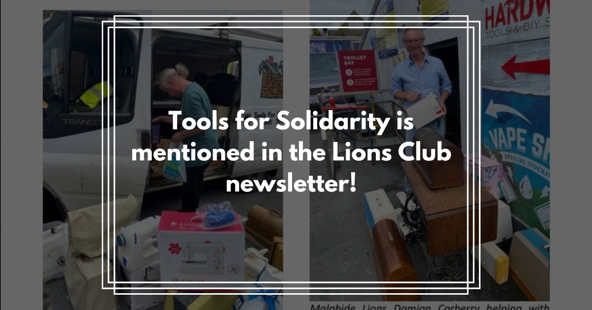 We often thank on this social the Lions Club for their immeasurable help by collecting sewing machines.
This is a wonderful support for us. Each new collection brings us good quality and in good condition sewing machines, which are crucial to run our projects oversea! #Solidarity