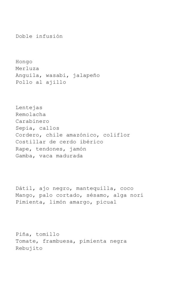 Menú 12 y 16 pases 🥕