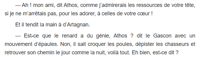 Alexandre Dumas be like: "FUN FACT, les gens du Sud-Ouest sont nyctalopes. Abonne-toi à mon feuilleton pour plus de trucs complètement sortis de mon cul"