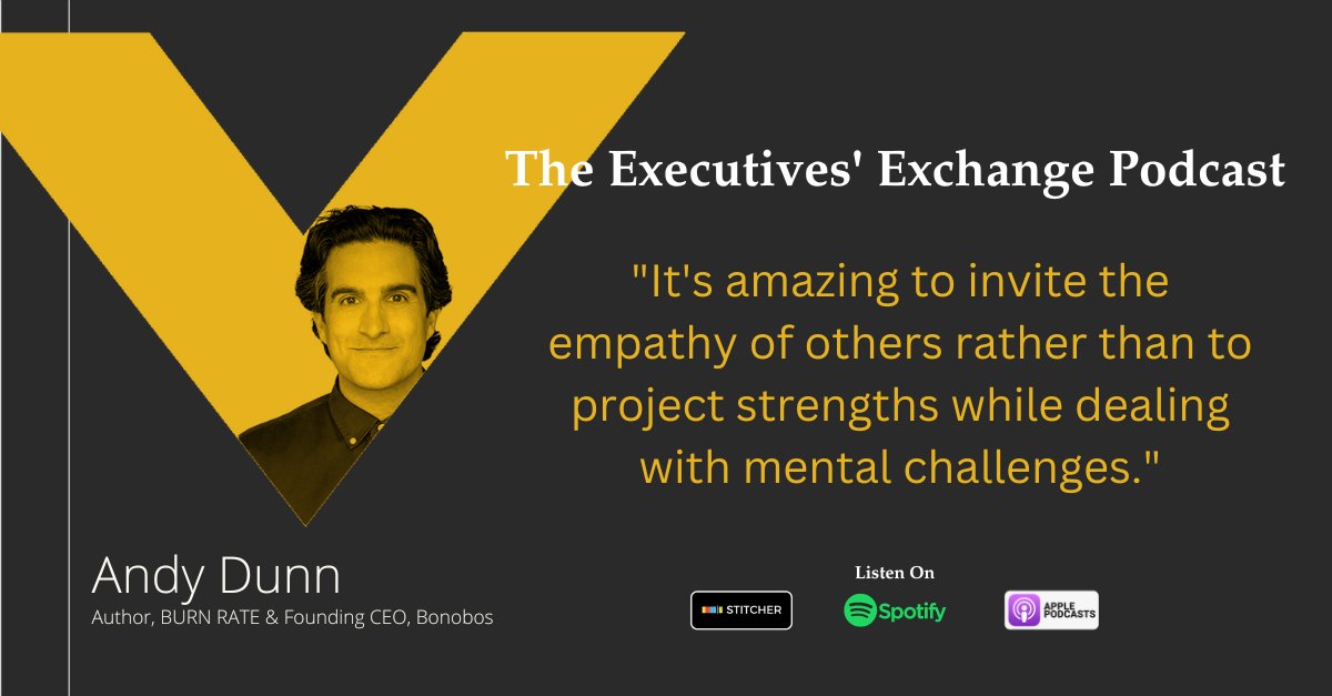 Listen in as @dunn (Author, BURN RATE & Founding CEO, @Bonobos) joined @BoldYou (Co-Founder & CEO, @tryfivetonine) explore a broader perspective on the importance of accepting yourself and breaking the stigma surrounding mental illness. Listen now: bit.ly/3MHRJ0I