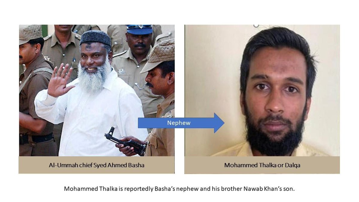 One of arrested accused in #CoimbatoreBlast, Mohammad Thalka (25) is nephew of banned terr org Al-Ummah chief Basha, who was involved in the 1998 Coimbatore blasts claiming 60 lives. His father Nawab Khan is in jail for same.
