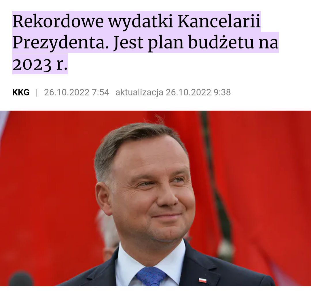W czasie największego kryzysu od 30 lat na kancelarię prezydenta zwiększają wydatki o 20%. Chyba czas przypomnieć prezydentowi jego własne słowa o oszczędzaniu i zaciskaniu pasa.