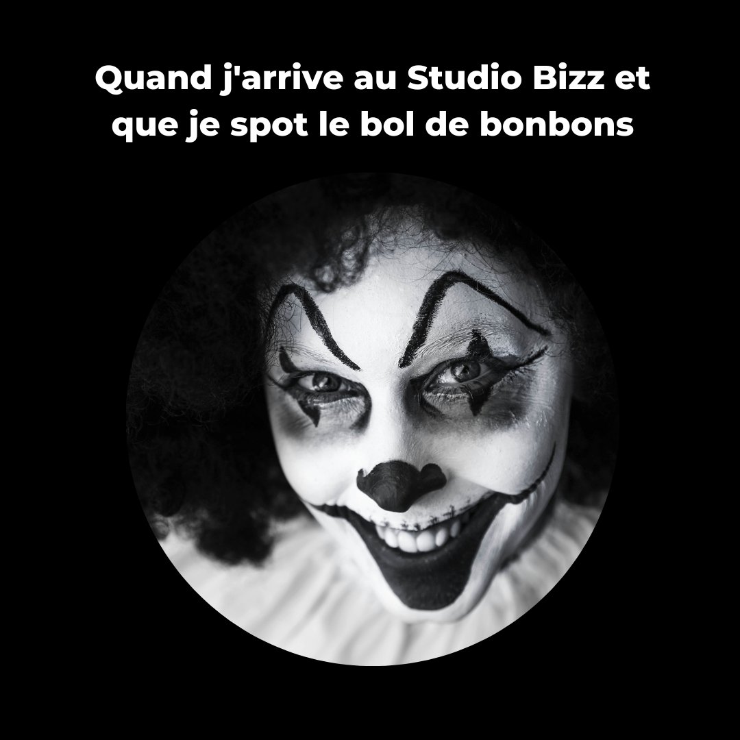 StudioBizz's tweet image. 🎃 C'est l'Halloween au Studio Bizz! 🎃

... et on se bourre la face avec les bonbons gratuits
toute la semaine 💀👀

On profite également de l'occasion pour te rappeler de
prendre ton cours à 50% de rabais, en utilisant le code
promo HALLOWEEN50 😉