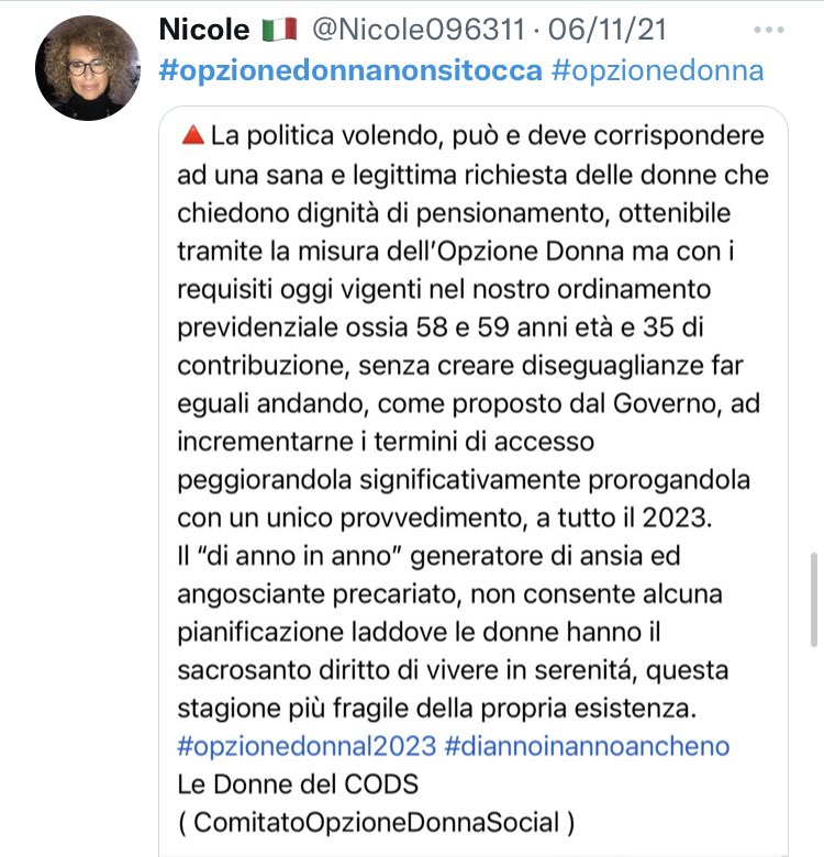 armani_silvia's tweet photo. #opzionedonnanonsitocca #stessirequisiti da tanto lo chiediamo rinnovo pluriennale LdB @ClaudioDurigon @GiorgiaMeloni @matteosalvinimi @SenatoStampa @MinLavoro @Montecitorio https://t.co/0HlnTpkgj5