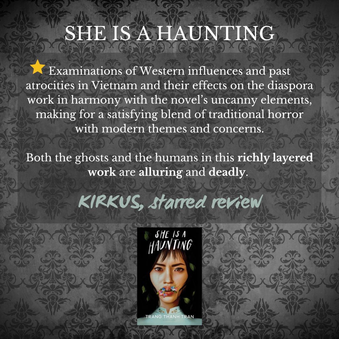 First trade review is in… and it’s a star from Kirkus! 😭 Read full review here: kirkusreviews.com/book-reviews/t… Preorder: trangthanhtran.com/book/she-is-a-…